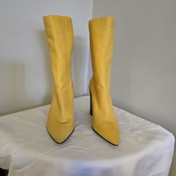Dolce Vita Yellow leather booties - Picture 3 of 5